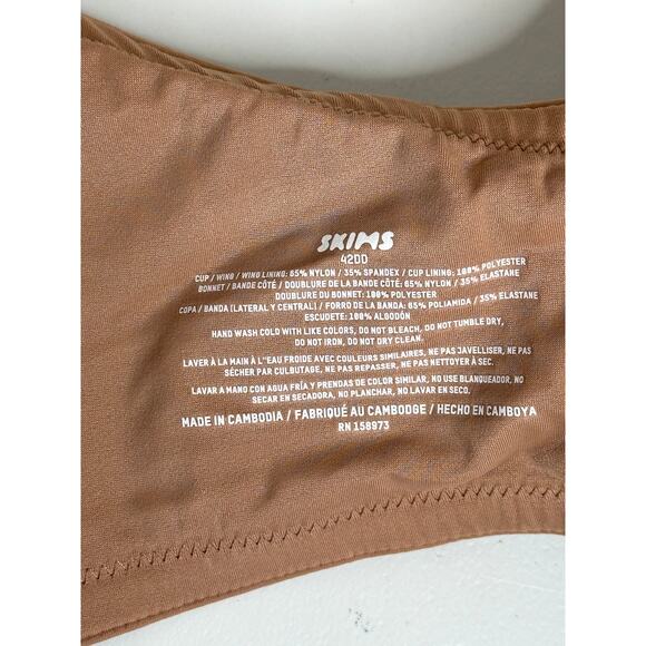 SKIMS NWT Smoothing Intimates Full Coverage Lightly Lined Bra Sienna Tan 42DD - Picture 9 of 9